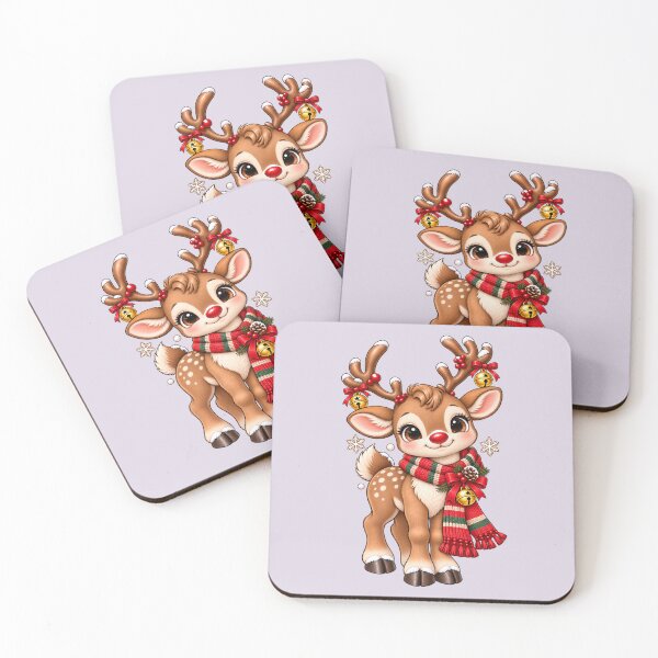 Item preview, Cute Christmas Reindeer – Kawaii Holiday Deer designed and sold by HO•Designs.