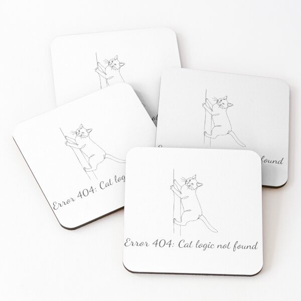 Item preview, Error 404 Cat Logic Not Found Art designed and sold by PrintforDesign.