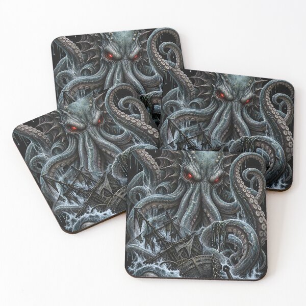 Item preview, Kraken Sea Creature Gothic Art designed and sold by CursedTeaDesigns.