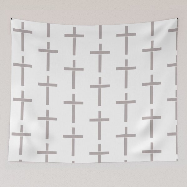 Item preview, Minimalist Parallel Striped Cross Modern Linear Geometric Symbol designed and sold by Akanyoni Studio .