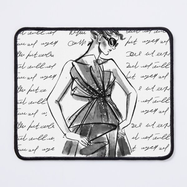 Item preview, Boceto de ilustración de moda de una mujer con gafas de sol designed and sold by Luckyword.