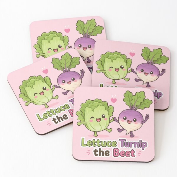 Item preview, Lettuce Turnip the Beet Funny Lettuce And Turnip Illustration | Cute Pun Gift designed and sold by moonlit.ink.shop.