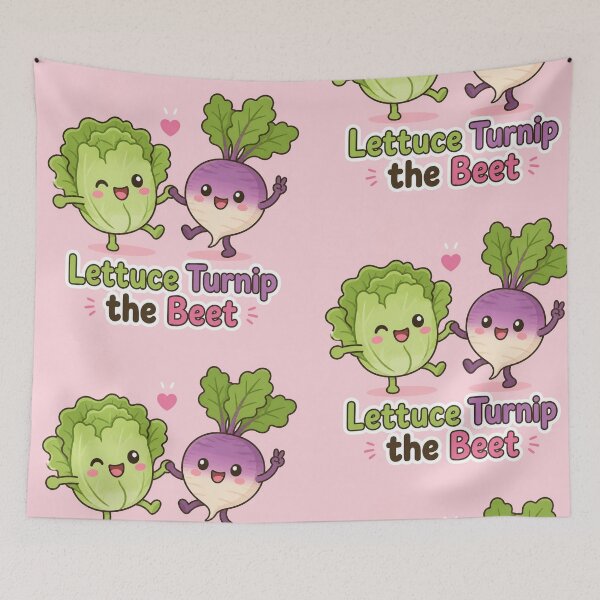 Item preview, Lettuce Turnip the Beet Funny Lettuce And Turnip Illustration | Cute Pun Gift designed and sold by moonlit.ink.shop.