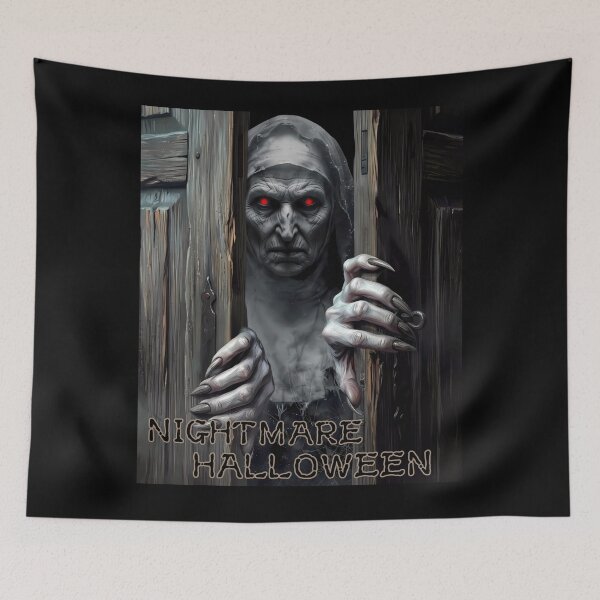 Item preview, Creepy Nightmare Halloween Monster Behind The Door designed and sold by Szpaku desart .