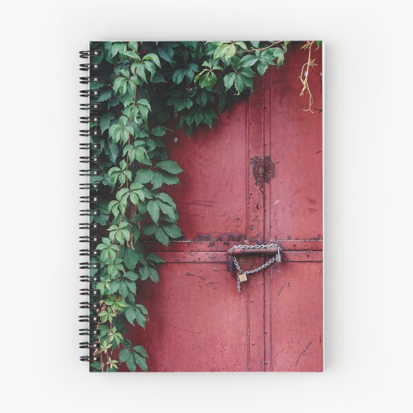 Item preview, Old Red Door with Chain and Vines designed and sold by Rabee Khalil Photography.