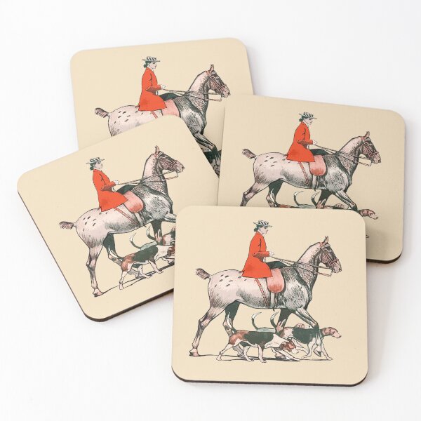 Item preview, Elegant Vintage Equestrian Horse Rider with Hounds designed and sold by tanjica.