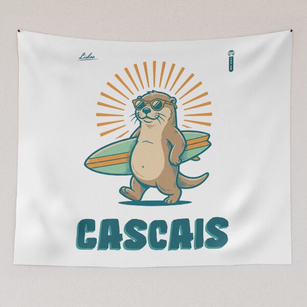 Item preview, Retro Surf Otter Lisboa Cascais designed and sold by NullSpacePrints.