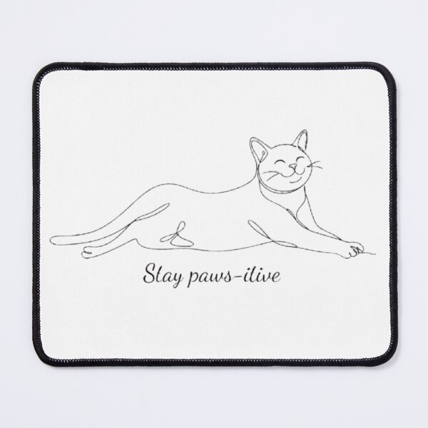 Item preview, Stay Paws-itive Smiling Relaxed Cat designed and sold by PrintforDesign.