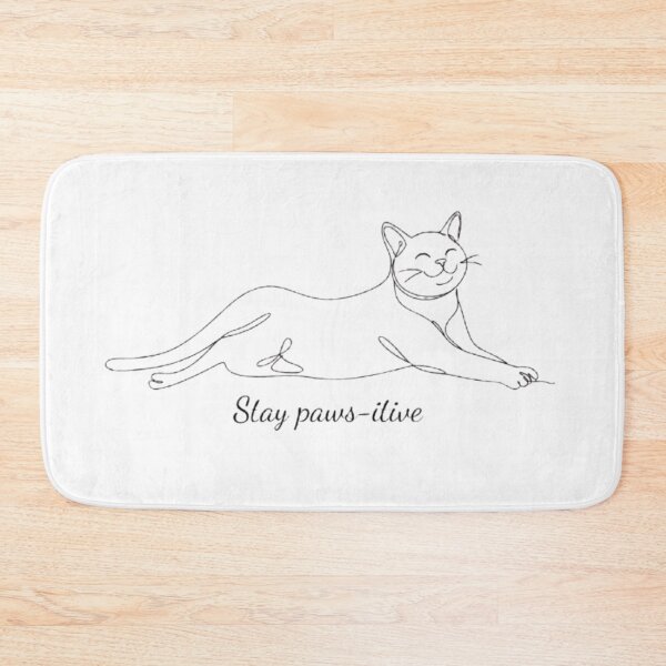 Item preview, Stay Paws-itive Smiling Relaxed Cat designed and sold by PrintforDesign.