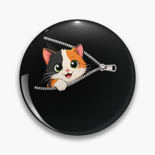 Item preview, Cute Kitten Peeking Zipper Cat Face designed and sold by M555888.
