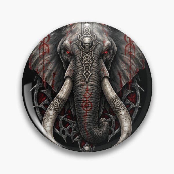 Item preview, African Elephant Gothic Art designed and sold by CursedTeaDesigns.