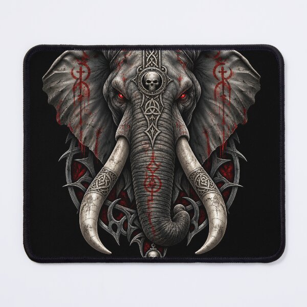 Item preview, African Elephant Gothic Art designed and sold by CursedTeaDesigns.