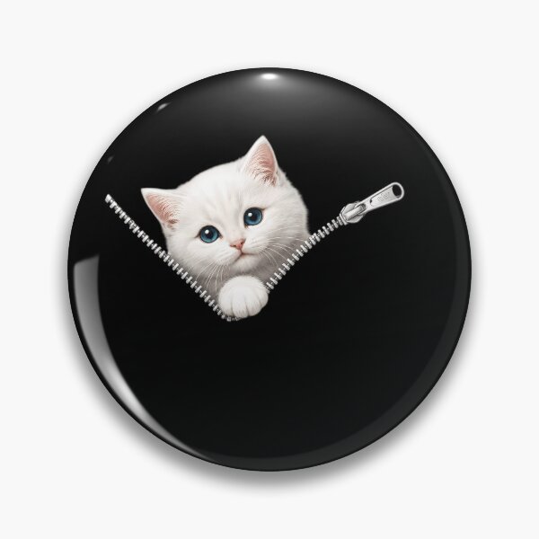 Item preview, Cute Kitten Peeking Zipper Cat Face designed and sold by M555888.