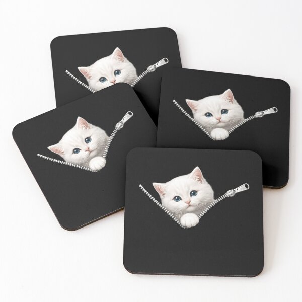 Item preview, Cute Kitten Peeking Zipper Cat Face designed and sold by M555888.