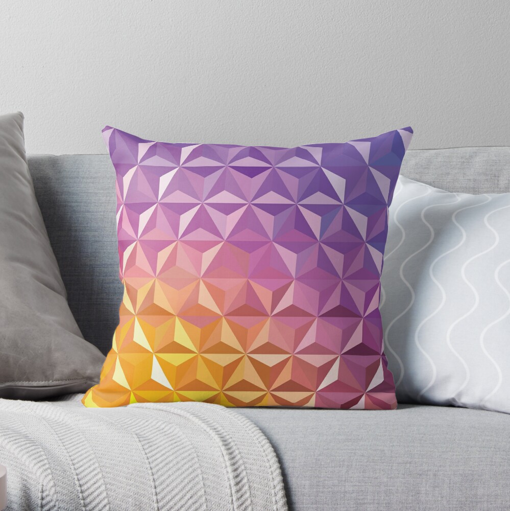 Epcot Spaceship Earth Pillow Cover 18 X 18 With Zipper 