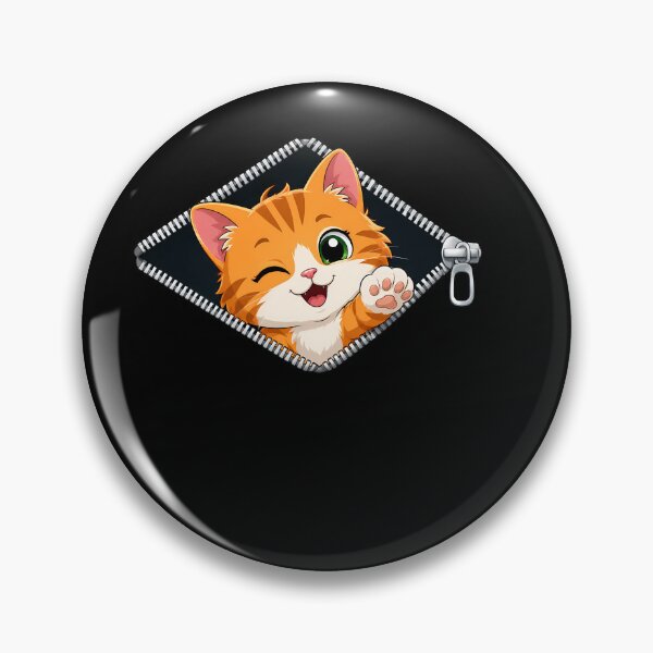 Item preview, Cute Kitten Peeking Zipper Cat Face designed and sold by M555888.