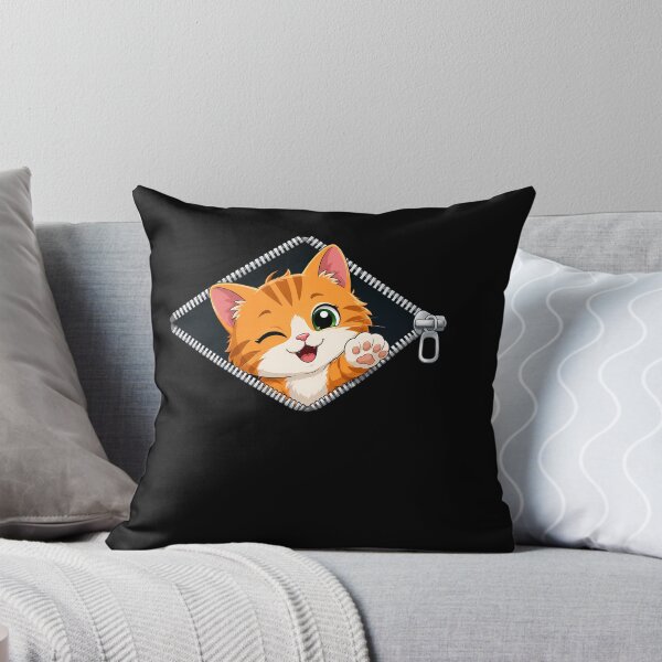 Item preview, Cute Kitten Peeking Zipper Cat Face designed and sold by M555888.