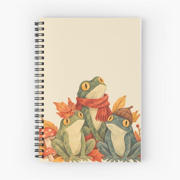 Item preview, Autumn Frog Trio – Cozy Vintage Fall Art designed and sold by ZOHRR.