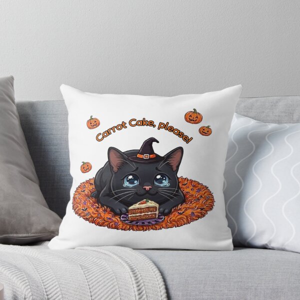 Item preview, Cute Halloween Black Cat Witch - Carrot Cake please! designed and sold by The-NOKU-Co.