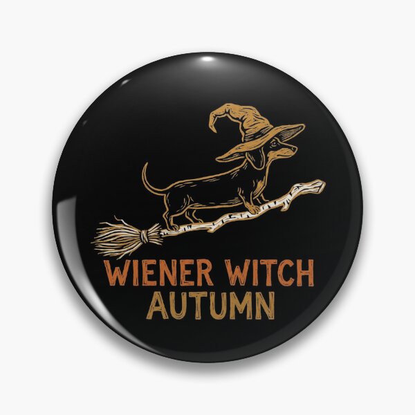 Item preview, Wiener Witch Autumn Dachshund Flying Broomstick Halloween Dog Shirt designed and sold by TeNovaStudio ⭐⭐⭐⭐⭐.