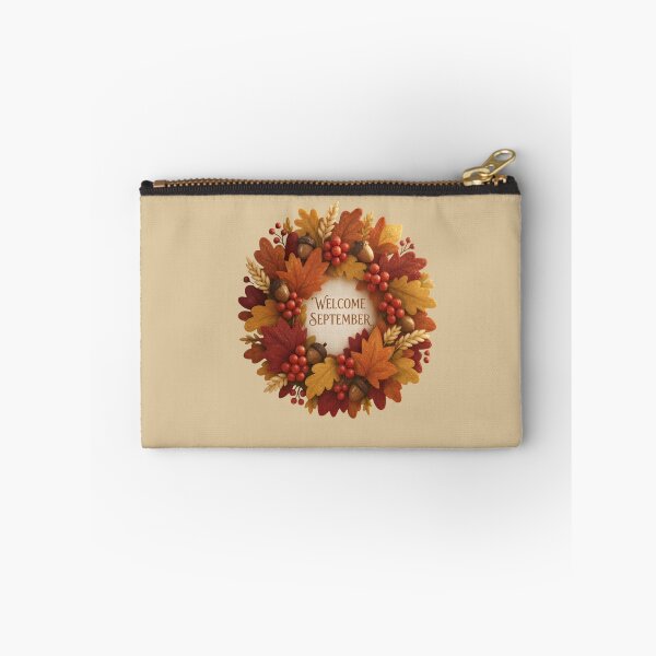 Item preview, Welcome September Autumn Wreath Minimalist Cozy Fall Aesthetic Classic Design designed and sold by ORIGINS LINES.