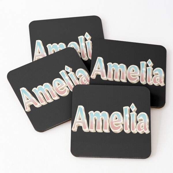 Item preview, Amelia Name in Blue and Coral with a Glam Style designed and sold by AloraDawnEve.