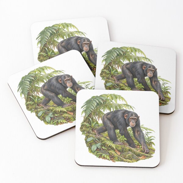 Item preview, Eastern Chimpanzee Forest Digital Watercolour designed and sold by FurusatoGallery.