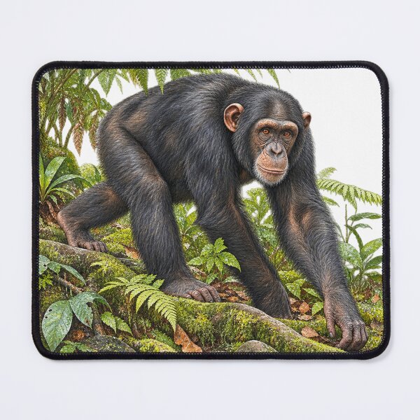 Item preview, Eastern Chimpanzee Forest Digital Watercolour designed and sold by FurusatoGallery.