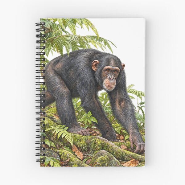 Item preview, Eastern Chimpanzee Forest Digital Watercolour designed and sold by FurusatoGallery.