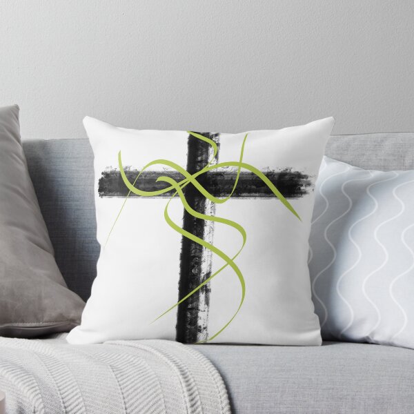 Item preview, Grunge Brushstroke Cross Fluid Olive Ribbon Abstract Edgy Symbol designed and sold by Akanyoni Studio .