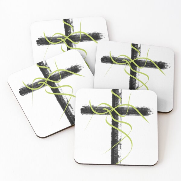 Item preview, Grunge Brushstroke Cross Fluid Olive Ribbon Abstract Edgy Symbol designed and sold by Akanyoni Studio .