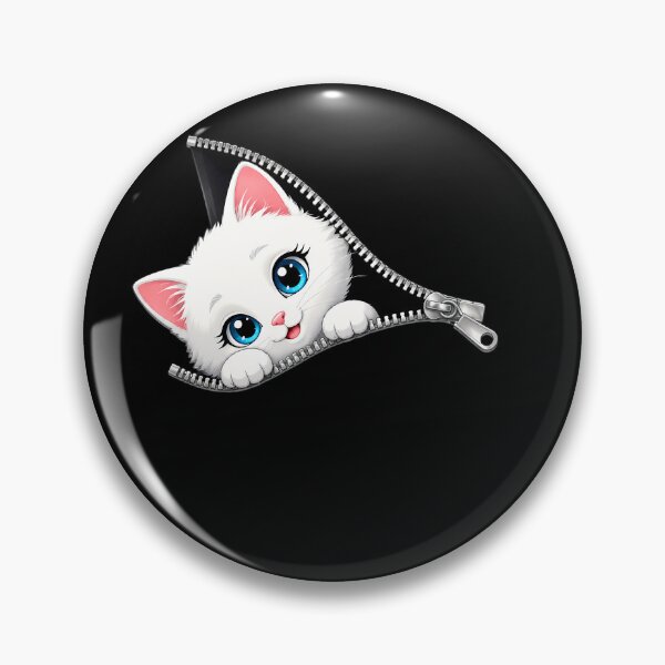 Item preview, Cute Kitten Peeking Zipper Cat Face designed and sold by M555888.