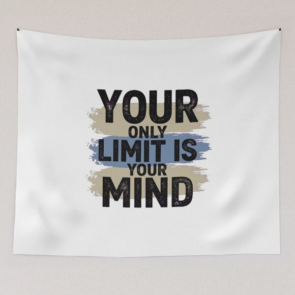 Item preview, Your Only Limit Is Your Mind Motivational Quote Typographic Art designed and sold by Vibe-Vary.