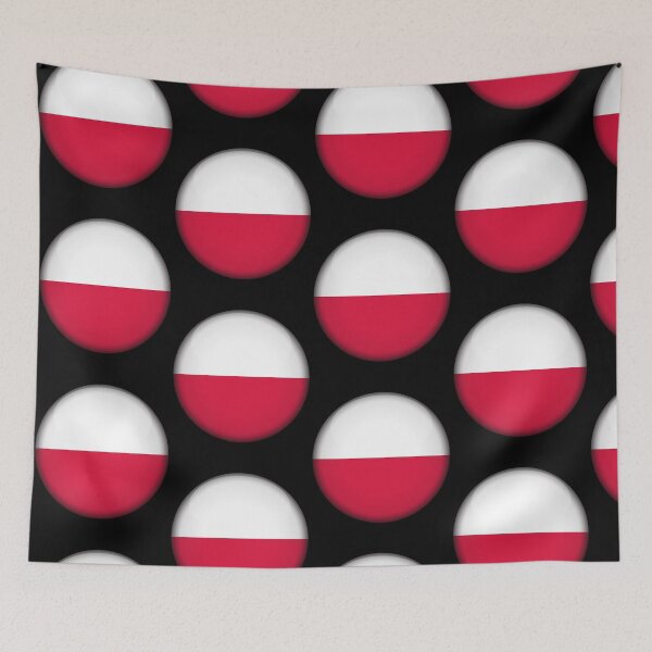 Item preview, Polish 3D Round Flag Poland Pride Design designed and sold by YAZ.