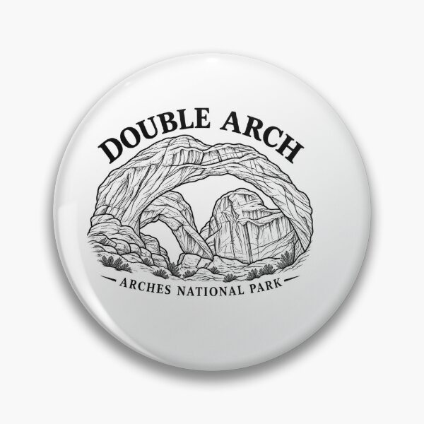 Item preview, : Double Arch Arches National Park Utah Line Art designed and sold by Tee Visions.