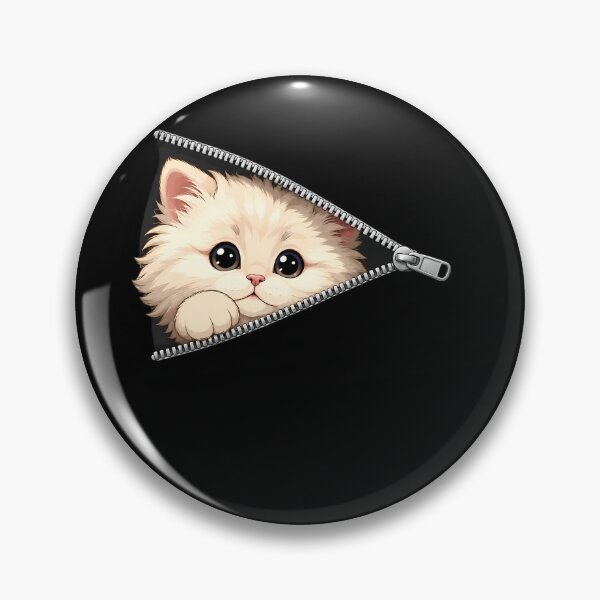 Item preview, Cute Kitten Peeking Zipper Cat Face designed and sold by M555888.