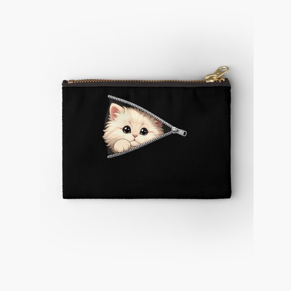 Item preview, Cute Kitten Peeking Zipper Cat Face designed and sold by M555888.