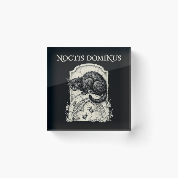 Item preview, Noctis Dominus Black Cat Gothic Headstone Engraving Dark Academia Shirt designed and sold by TeNovaStudio ⭐⭐⭐⭐⭐.