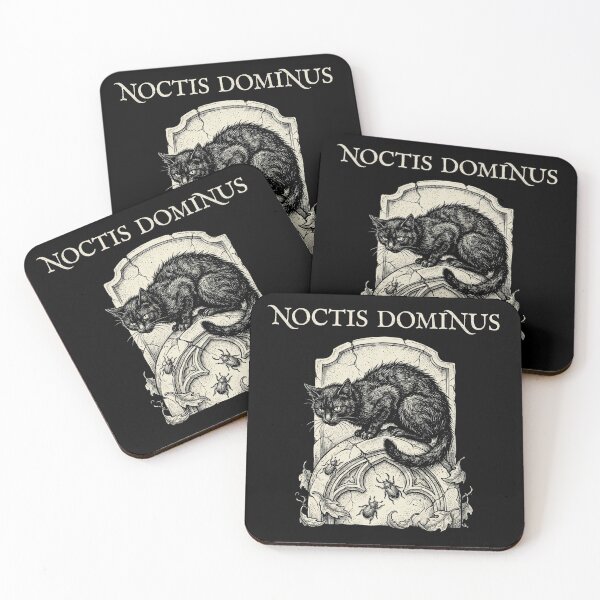 Item preview, Noctis Dominus Black Cat Gothic Headstone Engraving Dark Academia Shirt designed and sold by TeNovaStudio.