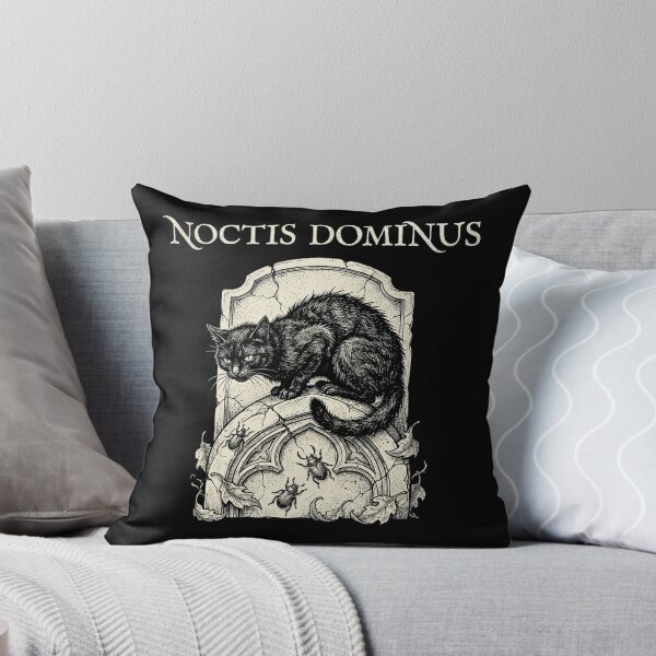 Item preview, Noctis Dominus Black Cat Gothic Headstone Engraving Dark Academia Shirt designed and sold by TeNovaStudio.