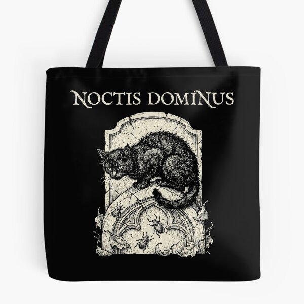 Item preview, Noctis Dominus Black Cat Gothic Headstone Engraving Dark Academia Shirt designed and sold by TeNovaStudio.