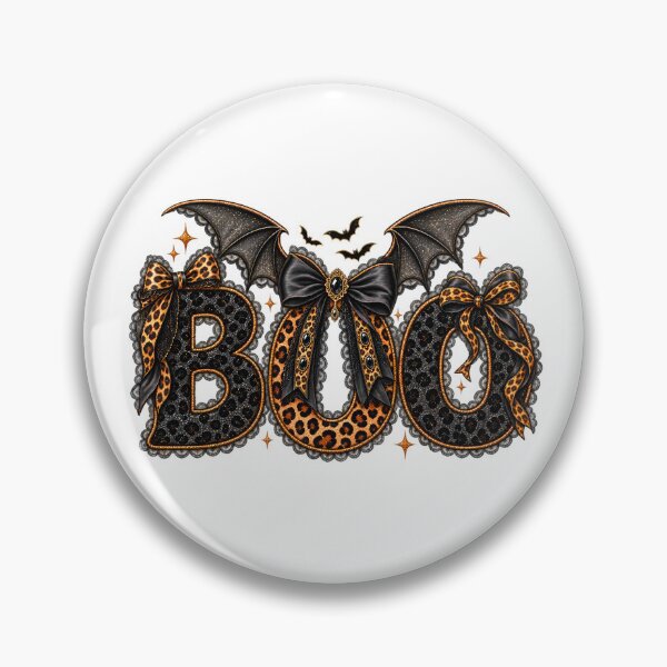 Item preview, Boo Halloween Leopard Bat Bow Spooky Cute Fall Pumpkin designed and sold by Rtcraftani.