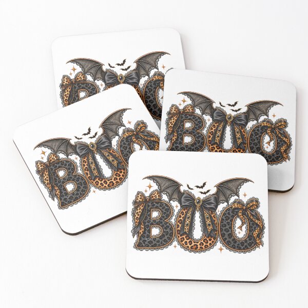 Item preview, Boo Halloween Leopard Bat Bow Spooky Cute Fall Pumpkin designed and sold by Rtcraftani.