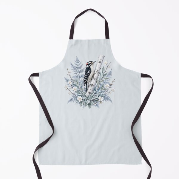 Item preview,  Winter Botanical Downy Woodpecker Birch Tree Design designed and sold by BirdsnStuff.