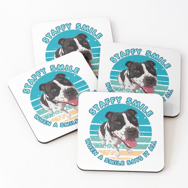 Item preview, Staffy Smile - When A Smile Says It All Cute Staffordshire Bull Terrier designed and sold by Biczekdziczek.