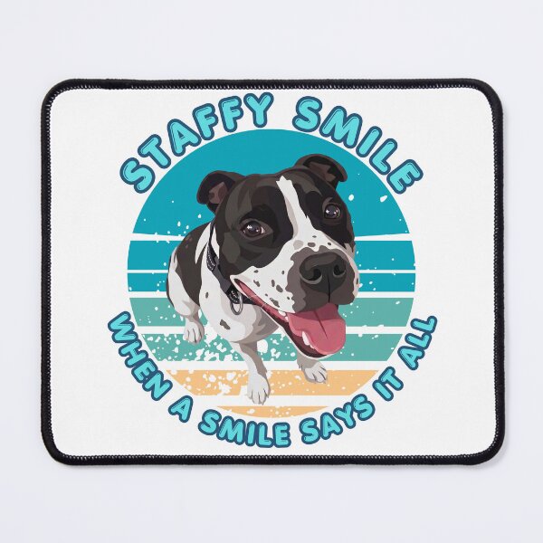 Item preview, Staffy Smile - When A Smile Says It All Cute Staffordshire Bull Terrier designed and sold by Biczekdziczek.