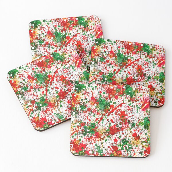 Item preview, Holiday Peppermint Splatter Mixed Media Art designed and sold by THE SPLATTERED HAUS BY SAGE BANKS.