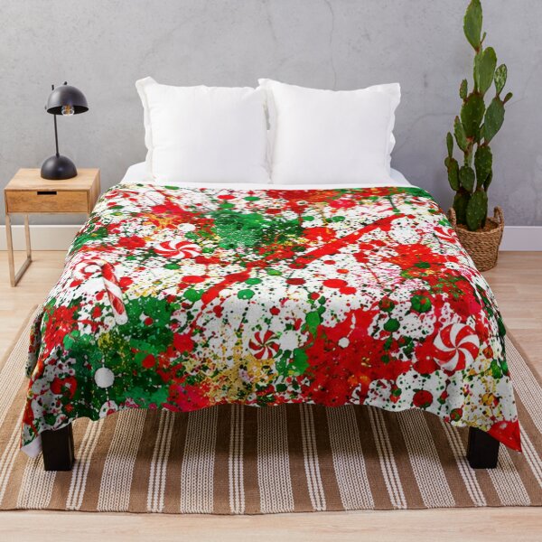 Item preview, Holiday Peppermint Splatter Mixed Media Art designed and sold by THE SPLATTERED HAUS BY SAGE BANKS.