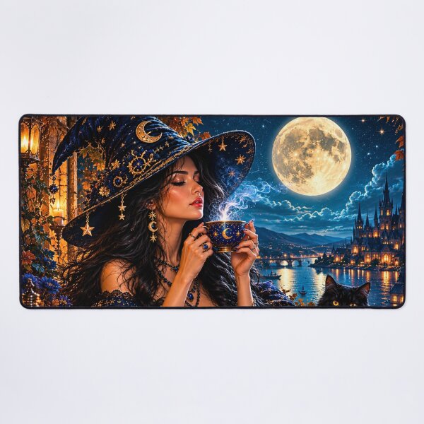 Item preview, Moonlit Witch Tea designed and sold by Gold&pixels.