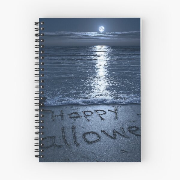 Item preview, Happy Halloween Sand Inscription With Witch Hat And Broom Under Full Moon designed and sold by chase-thewave.